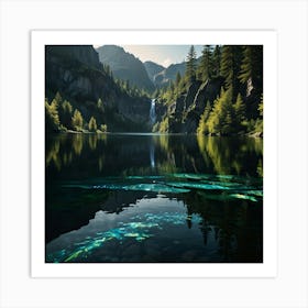 Lake In The Mountains Art Print