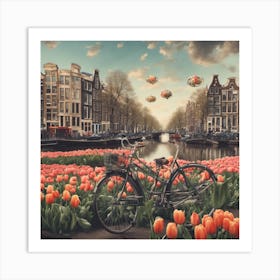 Amsterdam Tulips Art Print