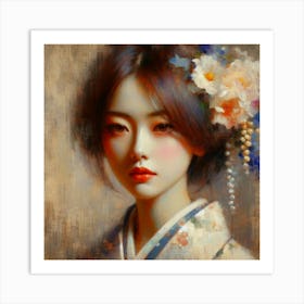 Asian Girl Art Print