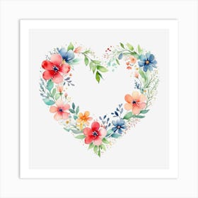 Heart Of Flowers Art Print