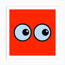 I See You Eyes Red Art Print