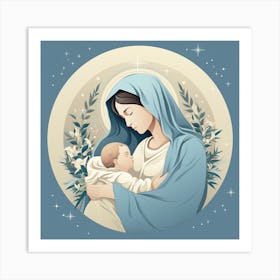 Jesus And Mary 4 Art Print