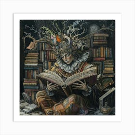 Bookworm Art Print