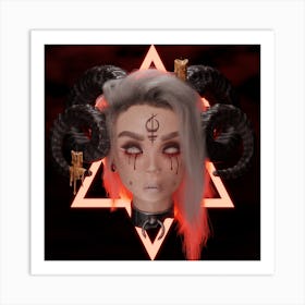 Satan'S Head Art Print