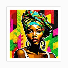 African Woman With Turban 2 Art Print