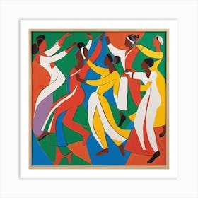 Colorful Modern Dance in Style of Matisse Art Print