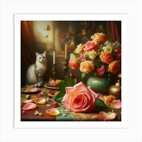 Portrait Of A Cat Art Print