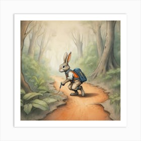 Rabbit In The Woods 15 Art Print