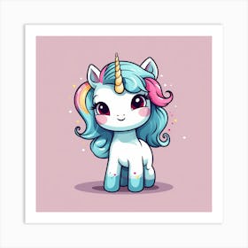 Cute Unicorn 291 Art Print