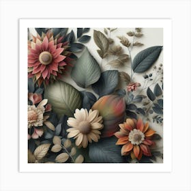 Paper Flowers Art Print