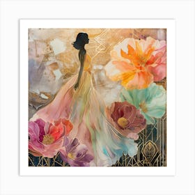 Lady In A Dress 1 Art Print