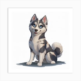 Siberian Husky 2 Art Print