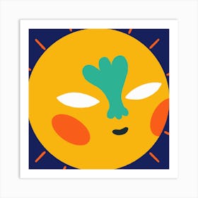 Sun Face 1 Art Print