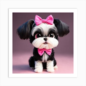 Cute Shih Tzu Puppy Art Print