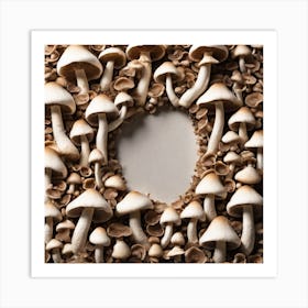 Mushroom Wreath Art Print