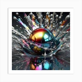 Rainbow Sphere Art Print