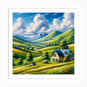 Spring Hills Art Print