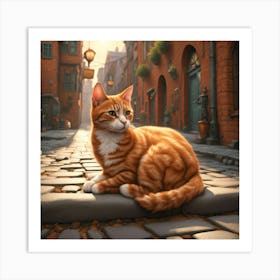 Cat In The Alley Art Print