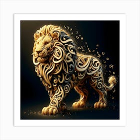 Golden Lion 6 Art Print