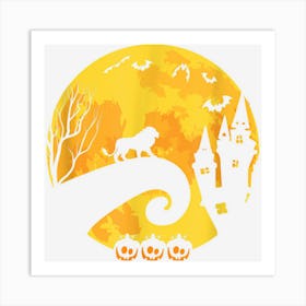 Lion Moon Funny Halloween Costume 1 Art Print