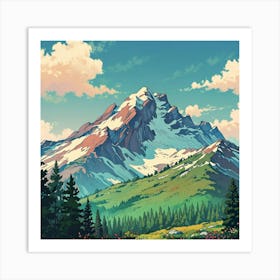 Mountain Landscape 17 Art Print