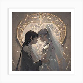 Bride And Groom Art Print