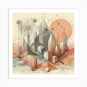 Abstract Cityscape 11 Art Print