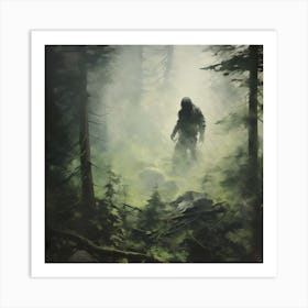 Shadow In The Forest Art Print