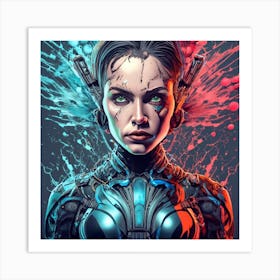 Cyborg Girl 1 Art Print