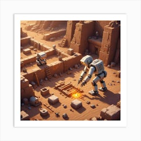 Robots In The Desert 7 Art Print