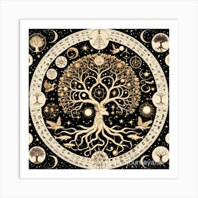 Astral Tree Of Life Art Print