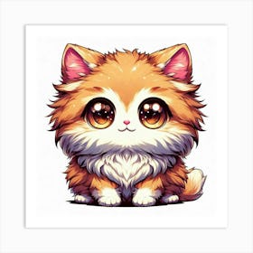 Kawaii Cat Art Print