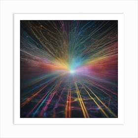 Abstract Rays Of Light 18 Art Print