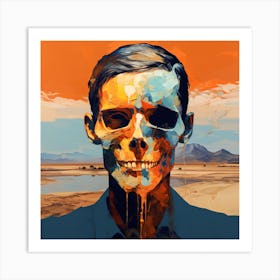 Man With A Skull 2 Art Print