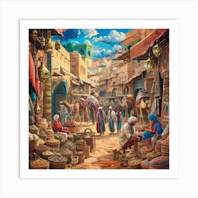 Marrakech Market Art Print