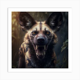 Wild Dog In The Jungle Art Print