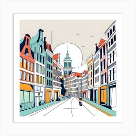 Amsterdam City Street Art Print