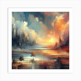 Abstract Horizons 4 Art Print