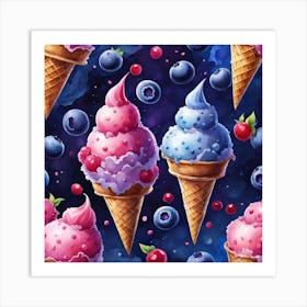 Ice Cream Cones Art Print