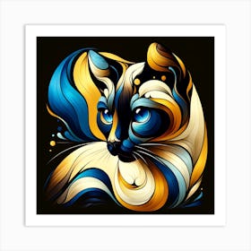 Siamese Cat 01 Art Print