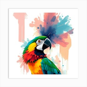 Colorful Parrot 4 Art Print