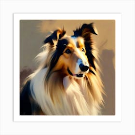 Rough Collie Dog Art Print