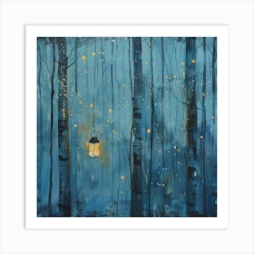 Fireflies In The Forest Art Print