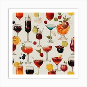 Default Cocktails As Works Of Art Aesthetic 1 Art Print