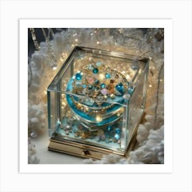 Blue Glass Box Art Print