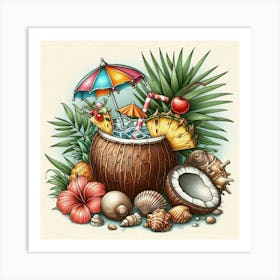 Tropical cocktail 7 Art Print