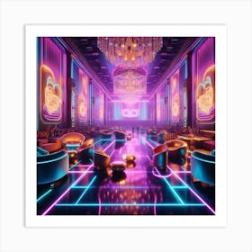 Neon Nightclub Art Print