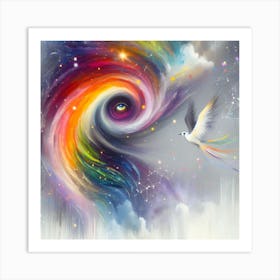 Rainbow Vortex Art Print