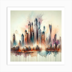 Dubai S Dreamlike Horizon Art Print