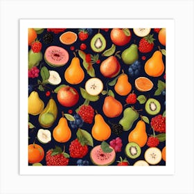 Fruits pattern Art Print